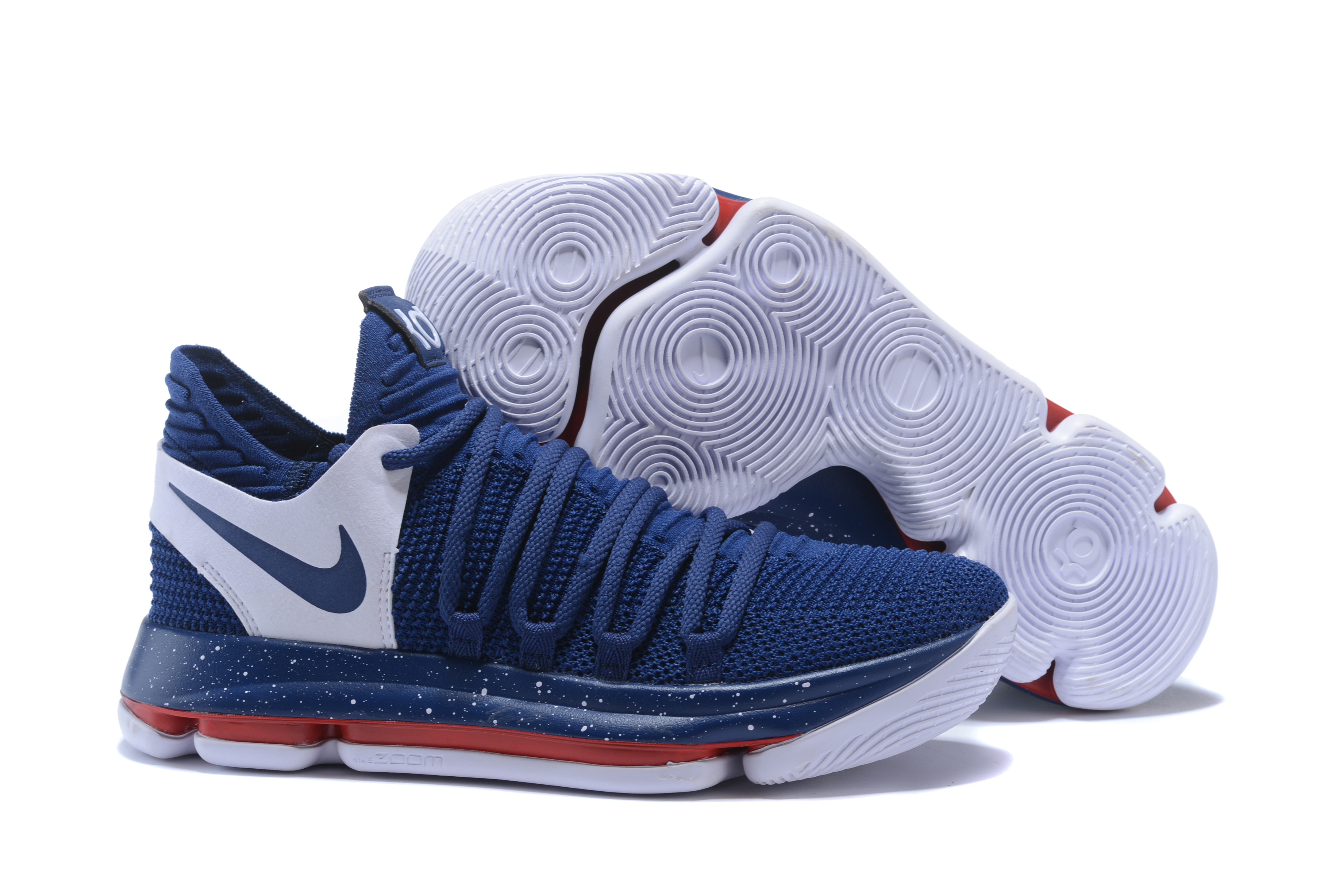 New Nike KD 10 Blue White Red